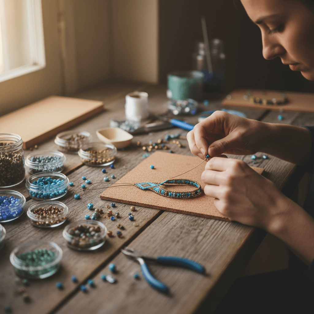 Handcrafting jewelry with care