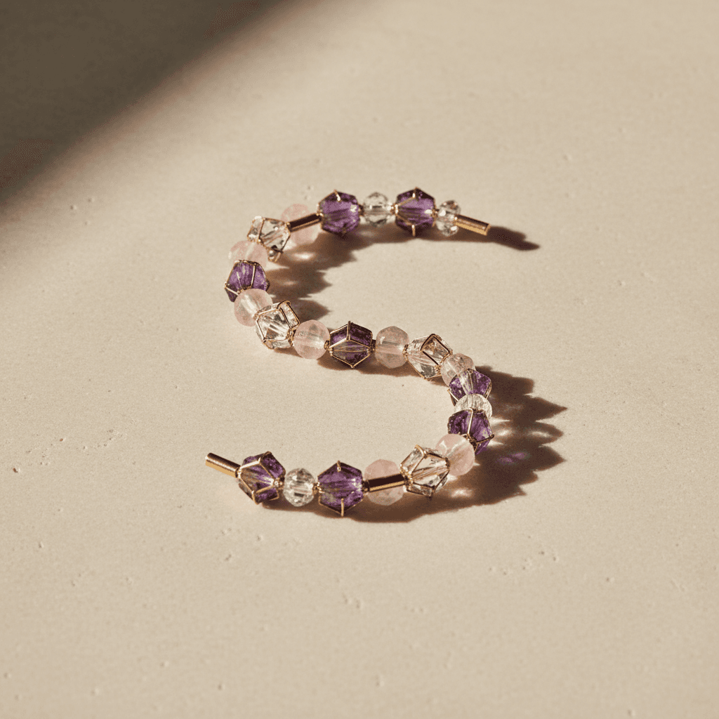 Handcrafted jewelry display featuring spiritual healing pieces